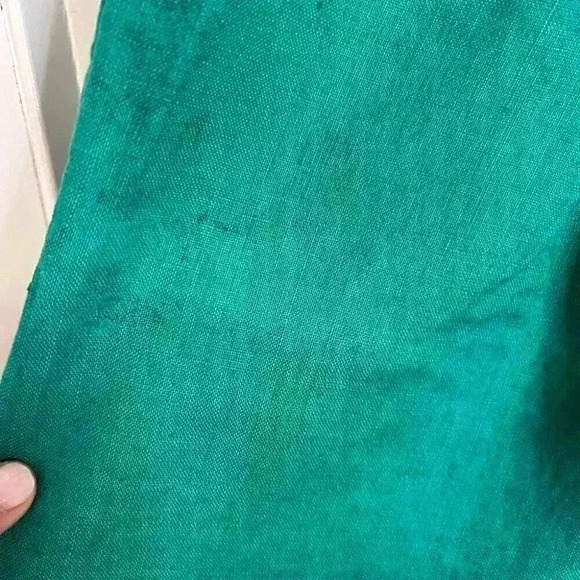 Adrienne Vittadini Linen Shorts in Dark Green Size 10 - Picture 3 of 8